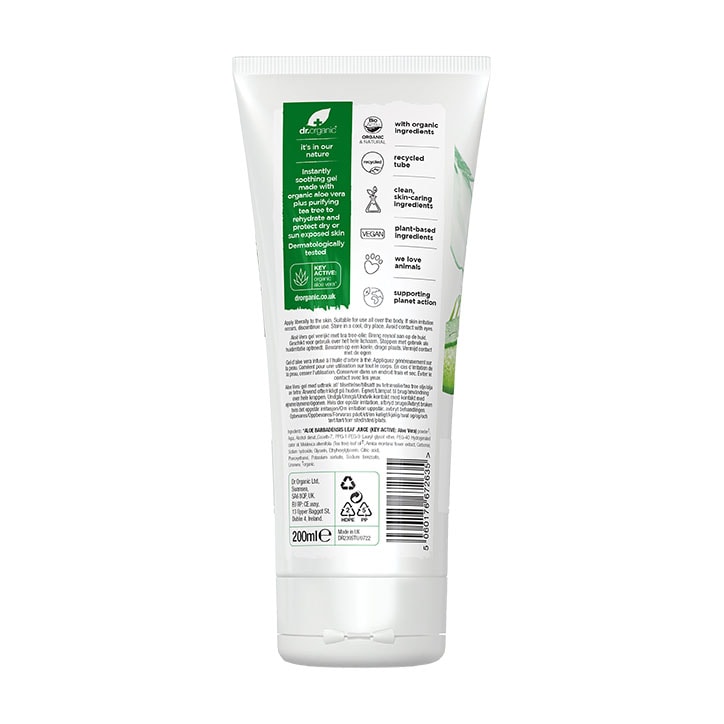 Dr. Organic Τζελ Σώματος Aloe Vera & Tea Tree 200ml